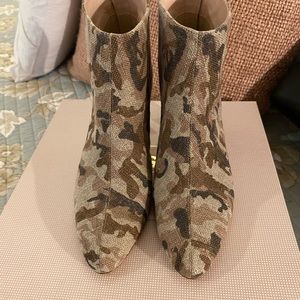 NWOT SJP by Sarah Jessica Parker Camo Booties